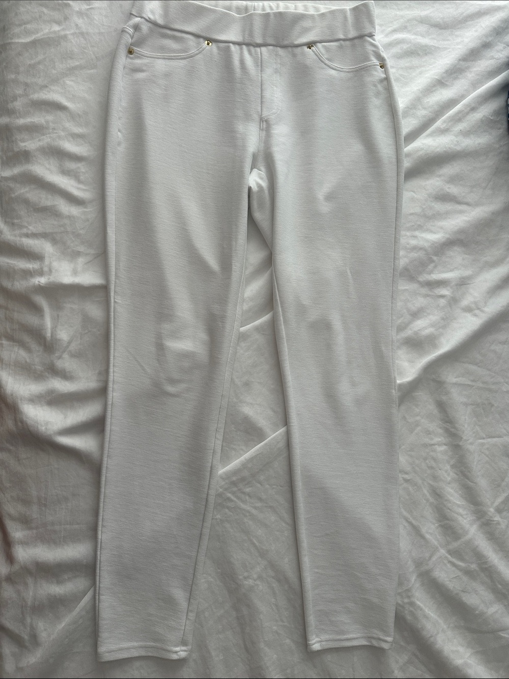 Michael Kors White Stretch Pull-On Chinos